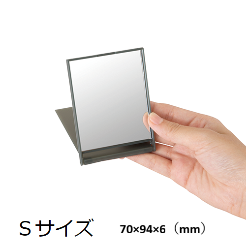 【ノベルティ】スタンドミラー307-1-001、ホワイトとブラックの2色展開、サイズも2種類から選べる