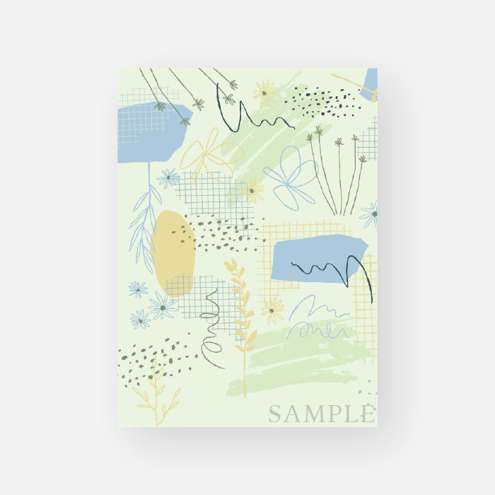 【スケジュール帳】D-02_デザインを組み合わせて選べる_フェミニン（やさしい黄緑）