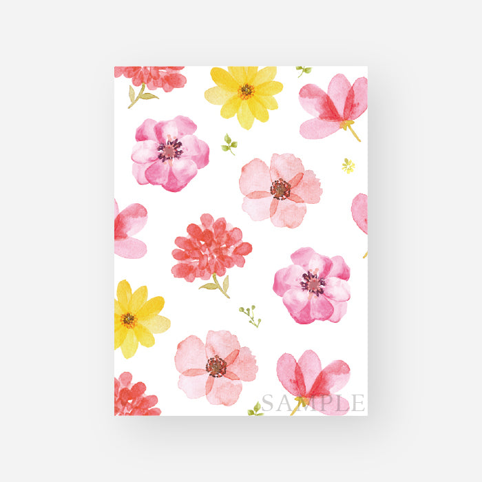 【スケジュール帳】E-02_デザインを組み合わせて選べる_フラワー（ピンクフラワー）