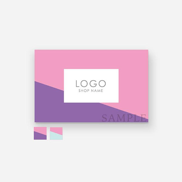 くすみ45★両面ポイントカード／メニュー表／スタンプカード／予約表ショップカード スタンプカード リーフ クラフト | ササガワオンラインショップ