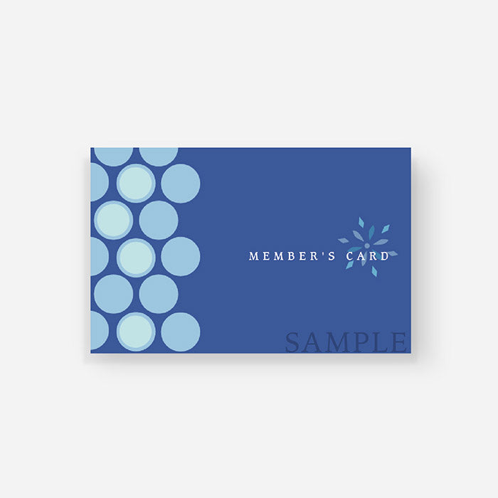 【既製カード】メンバーズカード青色ドット031-1-004m_裏面50マスタイプ