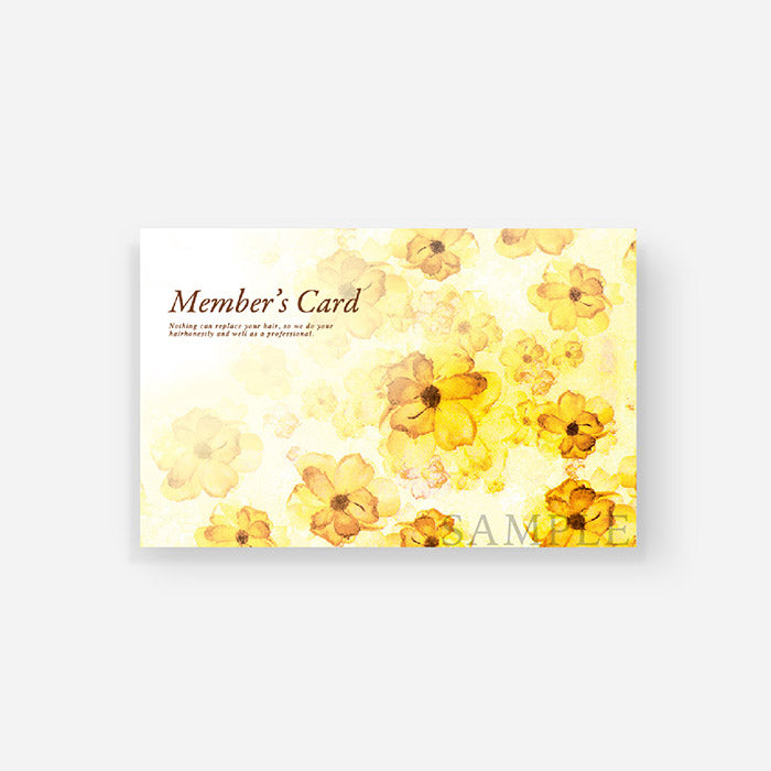 【既製カード】メンバーズカード黄色の花031-1-006m_裏面50マスタイプ