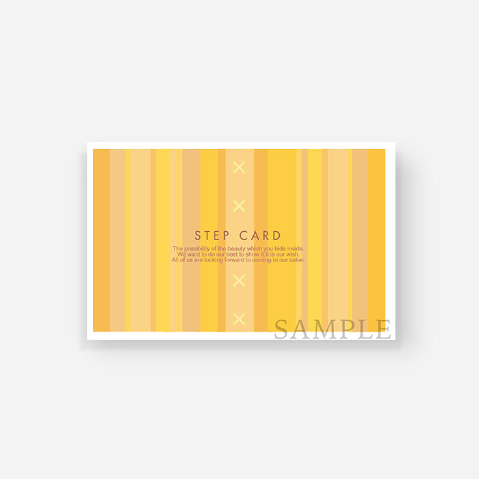 【既製カード】ステップカードオレンジストライプ032-1-001