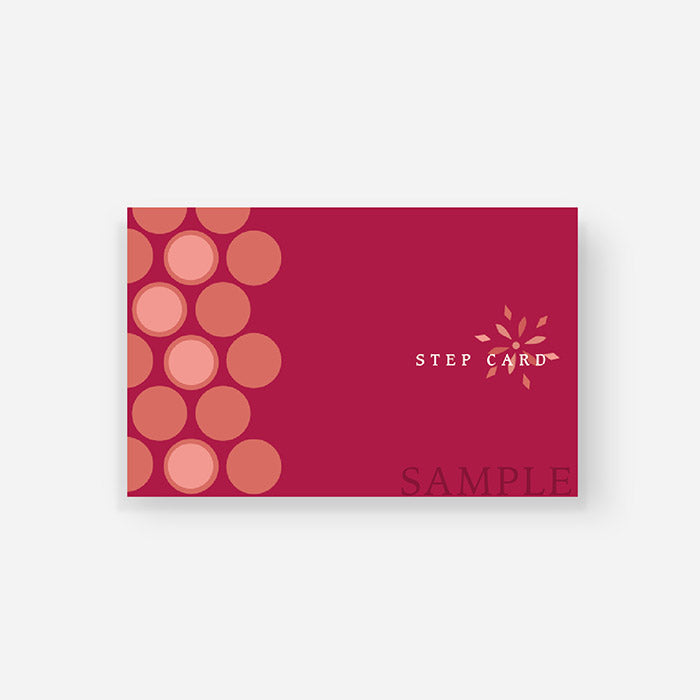 【既製カード】ステップカード赤色ドット032-1-004
