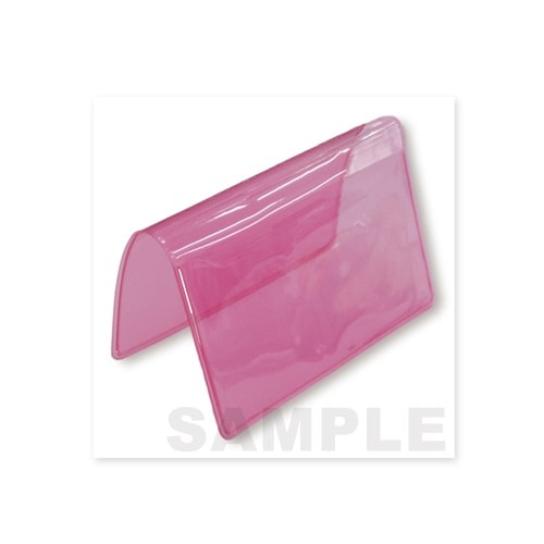 【カードケース】ピンク2ポケット250-1-001（1セット100枚/5セット以上で送料無料）